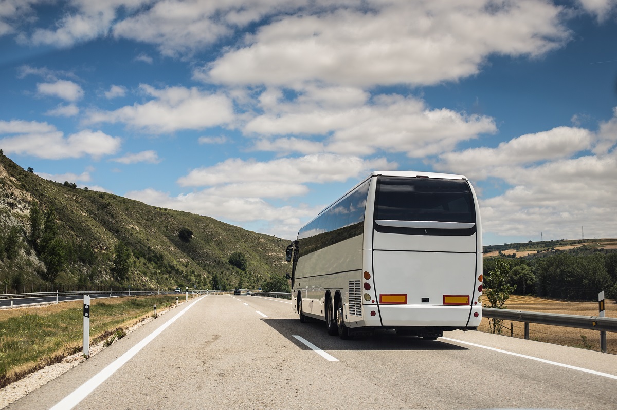 Bus on the road